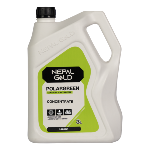 NEPAL GOLD PolarGreen Performance COOLANT & ANTIFREEZE Concentrate(1:5) 3 Ltr
